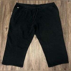 Men’s Lacoste Logo Black Drawstring Fleece Crop Sweatpants- 11R/ 6XL